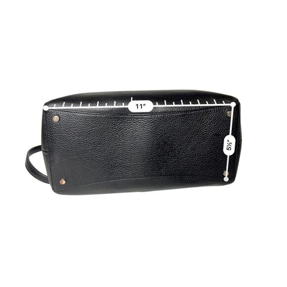 Kate Spade Leila Pebbled Leather Satchel Crossbody Handbag Black Very Nice $399 - Picture 8 of 13